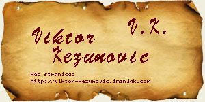 Viktor Kezunović vizit kartica